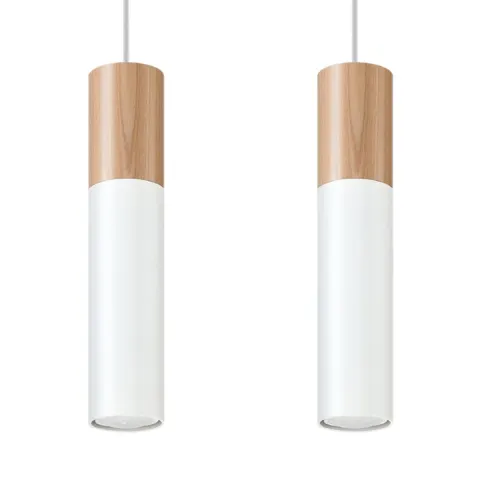 Lampa wisząca PABLO 2 biała GU10 2x40W IP20 SL.0629 SOLLUX