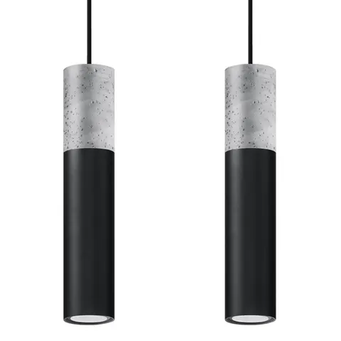 Lampa wisząca BORGIO 2 czarny GU10 2x40W IP20 SL.0651 SOLLUX