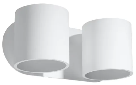 Biały kinkiet z dwoma walcami Sollux Lighting SL.0659 Orbis 2xG9