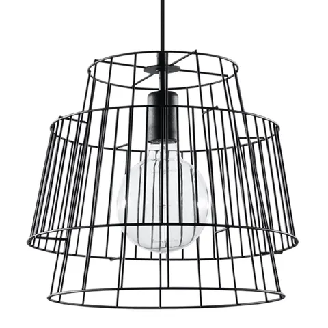 Lampa wisząca GATE czarny E27 1x60W IP20 SL.0663 SOLLUX