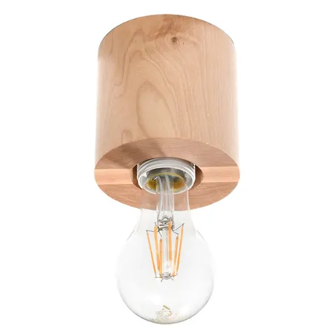 Plafon SALGADO naturalne drewno E27 1x60W IP20 SL.0672 SOLLUX