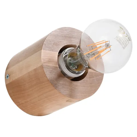 Kinkiet SALGADO naturalne drewno E27 1x60W IP20 SL.0673 SOLLUX