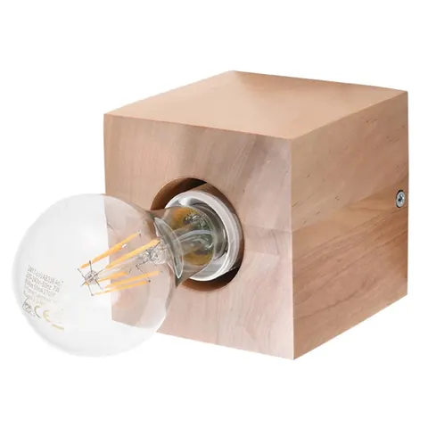 Kinkiet ARIZ naturalne drewno E27 1x60W IP20 SL.0676 SOLLUX