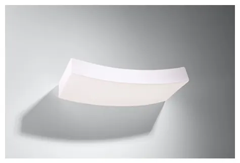 Biały lekko zagięty ceramiczny kinkiet ścienny Sollux Lighting SL.0837 Hattor 2xG9