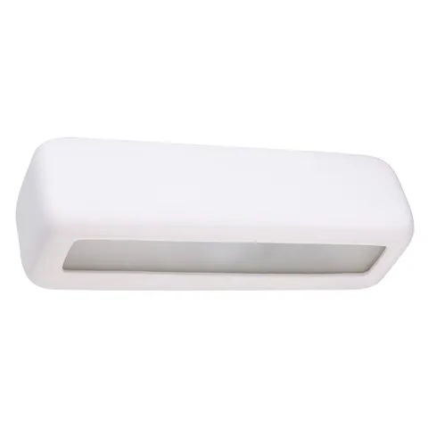 Biały ceramiczny obustronnie świecący kinkiet sześcian Sollux Lighting SL.0840 Subani E27