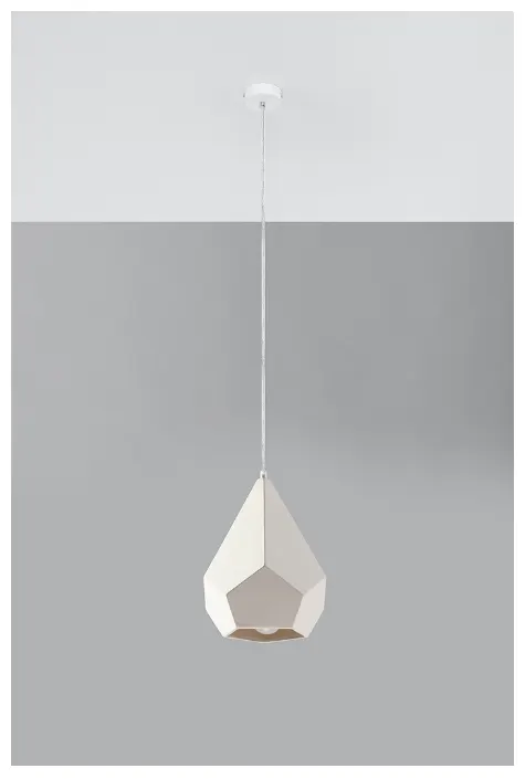 Biała ceramiczna foremna lampa wisząca 3D Sollux Lighting SL.0844 Pavlus E27