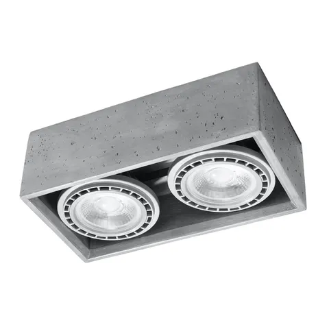 Plafon QUATRO 2xGU10 beton Sollux SL.0884