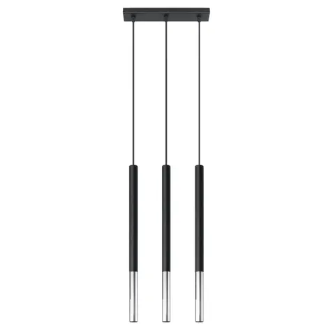 Lampa wisząca MOZAICA 3L czarny/chrom Sollux SL.0886
