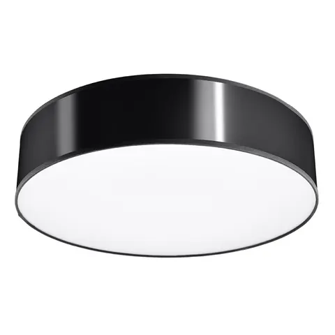 Czarny okrągły plafon z tworzywa sztucznego Sollux Lighting SL.0917 Arena 4xE27 55cm x 11cm