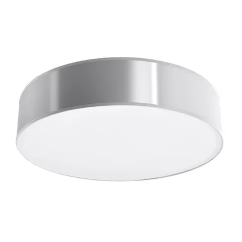Okrągły szary plafon z tworzywa sztucznego Sollux Lighting SL.0918 Arena 4xE27 55cm x 11cm