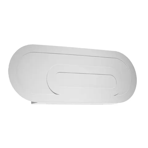 Owalny biały płaski kinkiet Sollux Lighting SL.0931 Saccon 2xG9