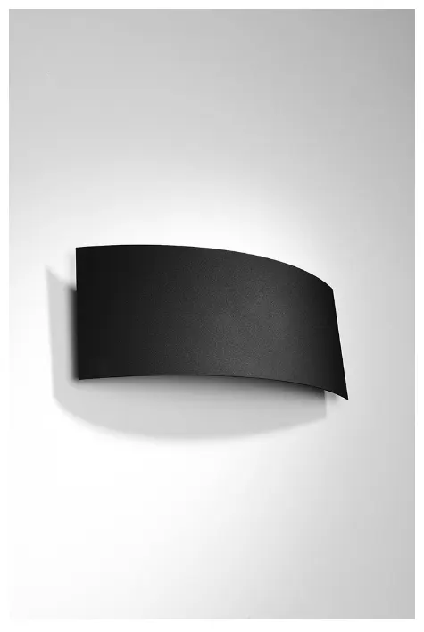 Prostokątny czarny wygięty kinkiet Sollux Lighting SL.0937 Magnus 2xG9