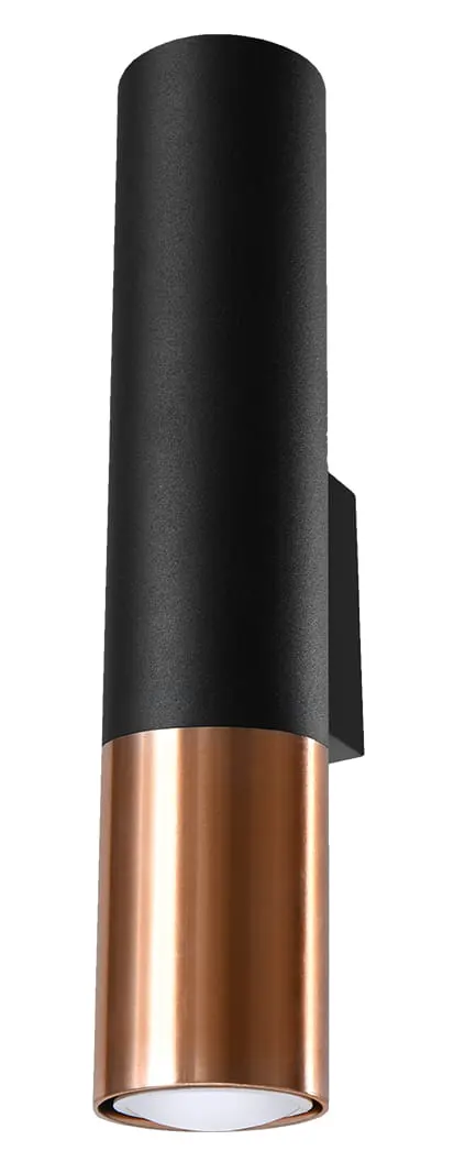 Kinkiet LOOPEZ czarny/miedź GU10 2x40W IP20 SL.0944 SOLLUX