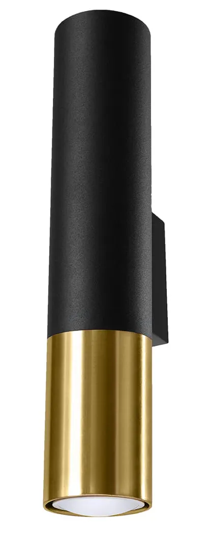 Kinkiet LOOPEZ czarny/złoty GU10 2x40W IP20 SL.0950 SOLLUX