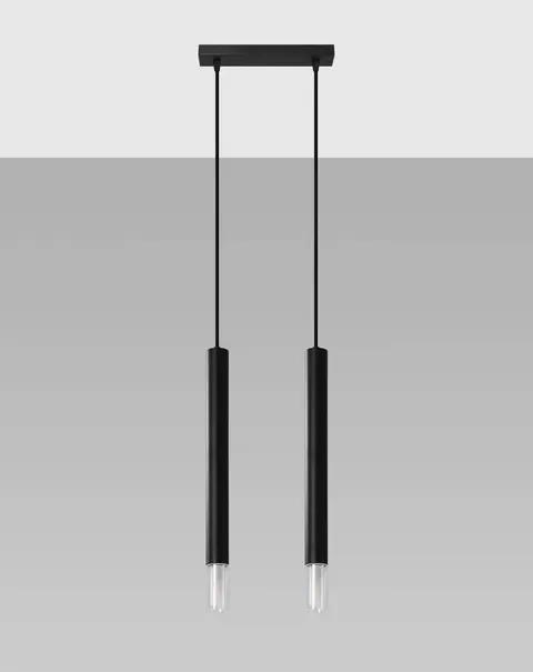 Lampa wisząca WEZYR 2 czarna Sollux SL.0961