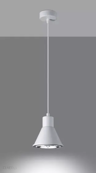 Biała lampa wisząca stożek Fi14cm Sollux Lighting SL.0987 Tazila ES111