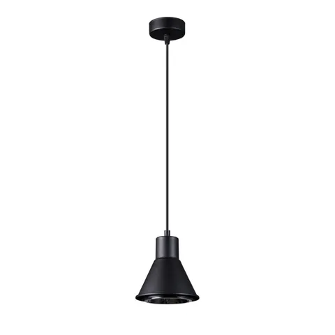 Czarna lampa wisząca stożek Fi14cm Sollux Lighting SL.0989 Tazila ES111