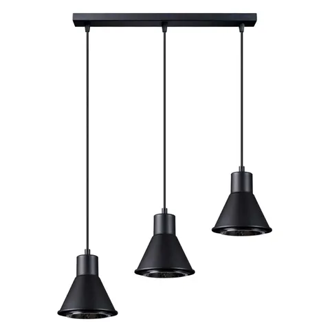 Lampa Wisząca TAZILA 3 czarna [ES111]