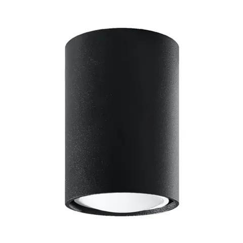 Plafon LAGOS 10 cm 1xGU10 czarny Tuba Sollux SL.1000