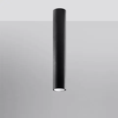 Plafon LAGOS 40cm 1xGU10 czarny Tuba Sollux SL.1002 kuchnia korytarz