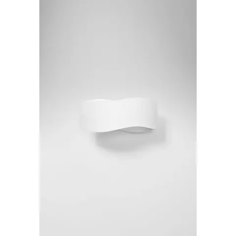 Biały stalowy kinkiet fala Sollux Lighting SL.1017 Tila G9 30cm