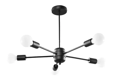 Żyrandol LANGO 5 czarny E27 5x60W IP20 SL.1022 SOLLUX