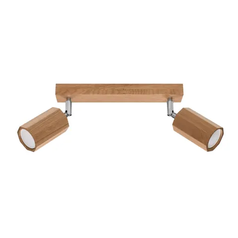 Lampa sufitowa ZEKE 2 dąb GU10 2x40W IP20 SL.1029 SOLLUX