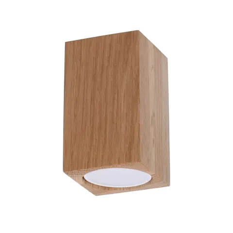 Plafon KEKE 10 dąb 1xGU10 drewno wood spot Tuba Sollux