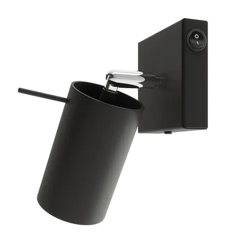 Kinkiet RING czarny z włącznikiem GU10 1x40W IP20 SL.1049 SOLLUX