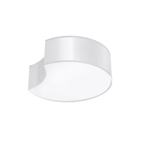 Biały foremny plafon z tworzywa sztucznego Sollux Lighting SL.1050 Circle 2xE27