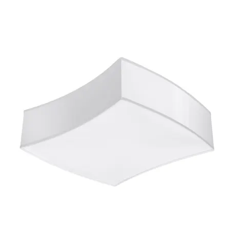 Foremny wygięty biały plafon z tworzywa sztucznego Sollux Lighting SL.1054 Square 2xE27 39cm