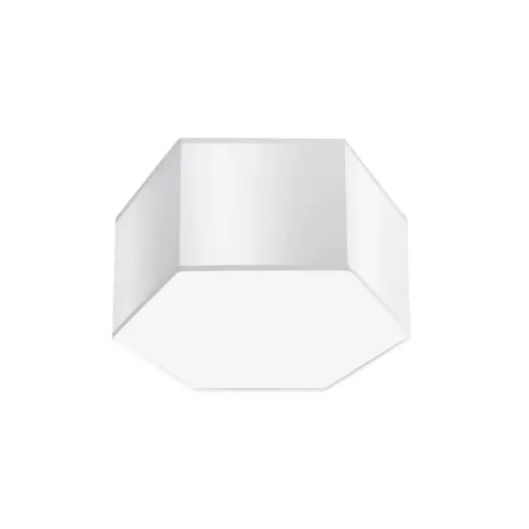 Heksagonalny foremny biały plafon Sollux Lighting SL.1058 Sunde 2xE27