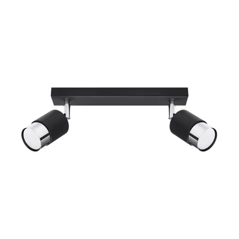 Lampa sufitowa NERO 2 czarny/chrom GU10 2x40W IP20 SL.1065 SOLLUX