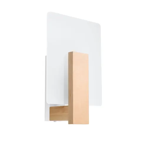 Kinkiet LAPPO naturalne drewno 1xE14 wood schody korytarz Sollux