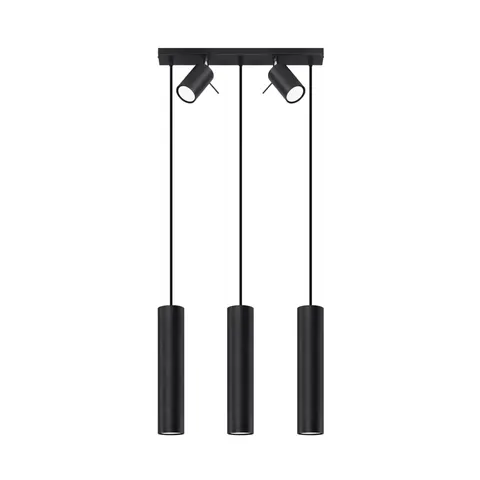 Lampa wisząca RING 3 czarny Sollux