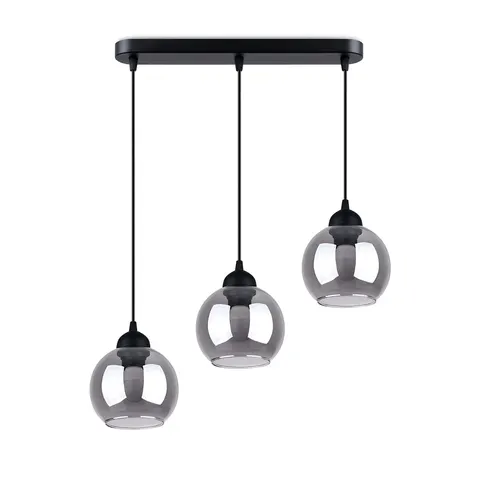 Lampa wisząca ALINO 3 czarna Sollux