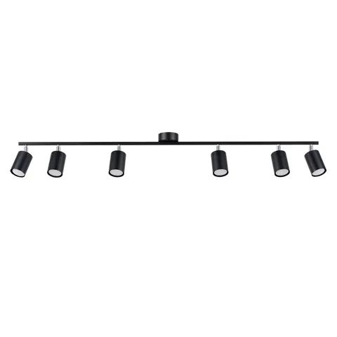 Plafon LEMMI 6L czarny Sollux