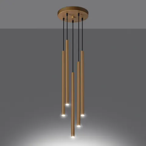 Lampa wisząca PASTELO złota 5xG9 SL.1174 Sollux Lighting