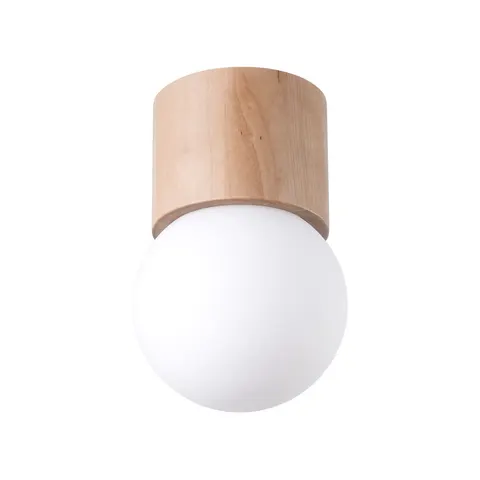 Plafon BOOMO 8 1xG9 drewno wood kula minimalizm Sollux