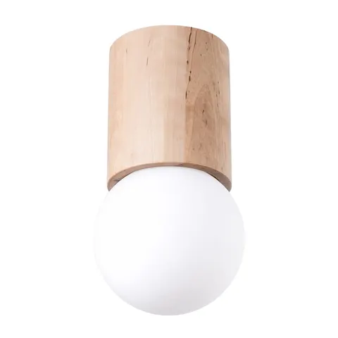 Plafon BOOMO 12 1xG9 drewno wood kula biała Sollux