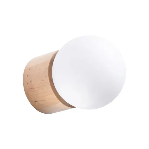 Kinkiet BOOMO 1xG9 drewno wood kula Sollux