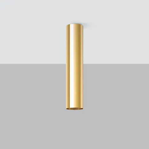 Plafon LAGOS 30cm 1xGU10 złoty połysk Tuba Sollux SL.1203 korytarz kuchnia salon