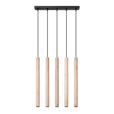 Lampa wisząca PASTELO 5L drewno G9 5x8W IP20 SL.1269 SOLLUX