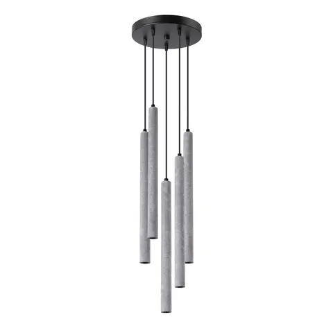 Lampa wisząca PASTELO 5xG9 beton Tuba Sollux SL.1275