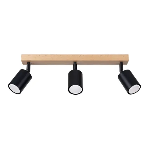 Plafon VERDO 3L czarny GU10 3x10W IP20 SL.1293 SOLLUX