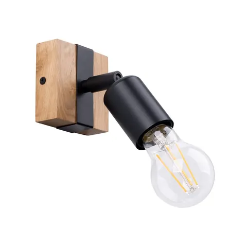 Kinkiet ZUCA czarny E27 1x15W IP20 SL.1295 SOLLUX