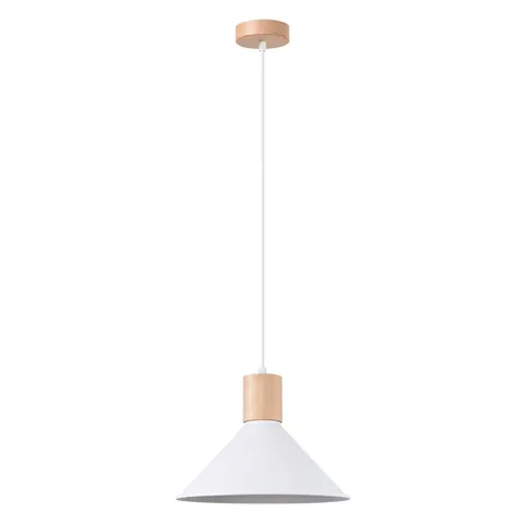 Lampa wisząca JAGA biała E27 1x15W SL.1319 SOLLUX
