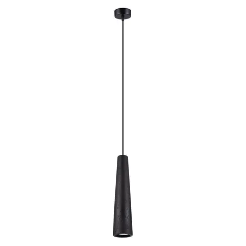 Lampa wisząca ELECTRA 1xGU10 czarna beton Sollux SL.1355