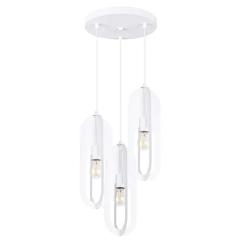 Biała nowoczesna lampa wisząca nad stół Sollux Lighting SL.1361 Nicus 3xE27 43cm