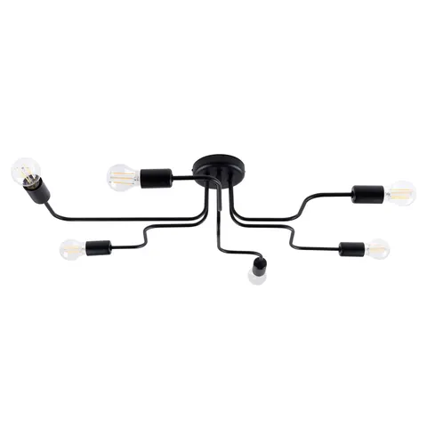 Żyrandol VECTOR 6 czarny E27 6x15W SL.1447 SOLLUX